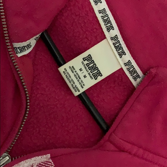 Half zip PINK sweatershirt - Picture 3 of 3